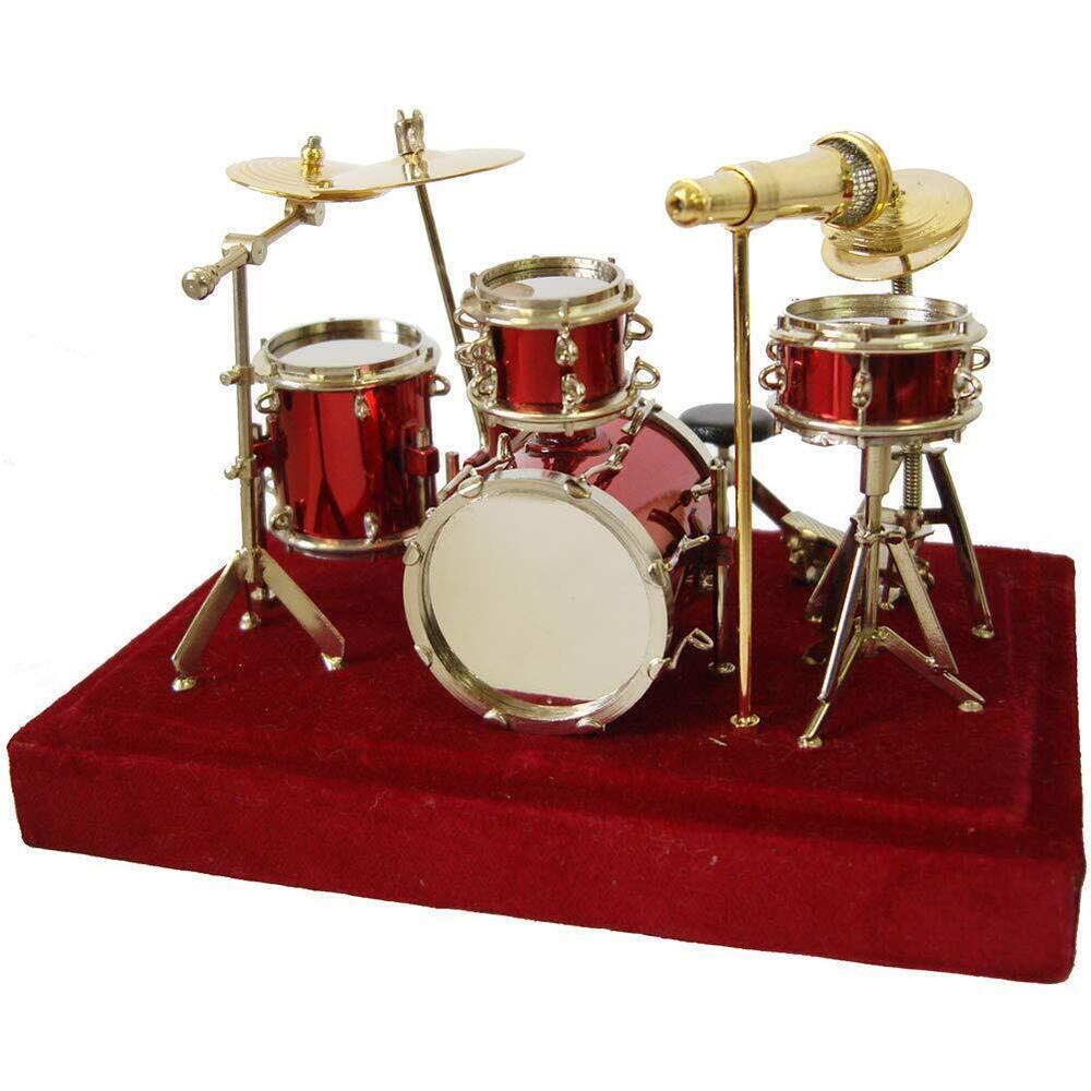 6202 Broadway Gift Red Drum Set Music Instrument Miniature Replica on